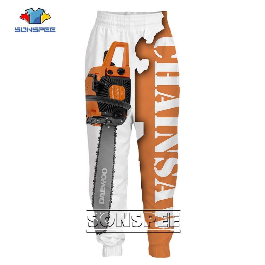 Anime Chainsaw Man Bicolor Sweatpants - 3D Print Casual Trousers