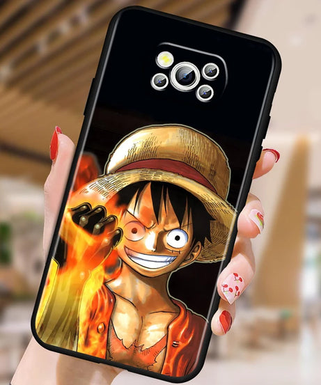 One Piece Luffy Case for Xiaomi Mi Poco F5 F4 F3 F2 X5 X4 X3 M6 M5 M5S M4 M3 C40 Pro GT NFC 5G
