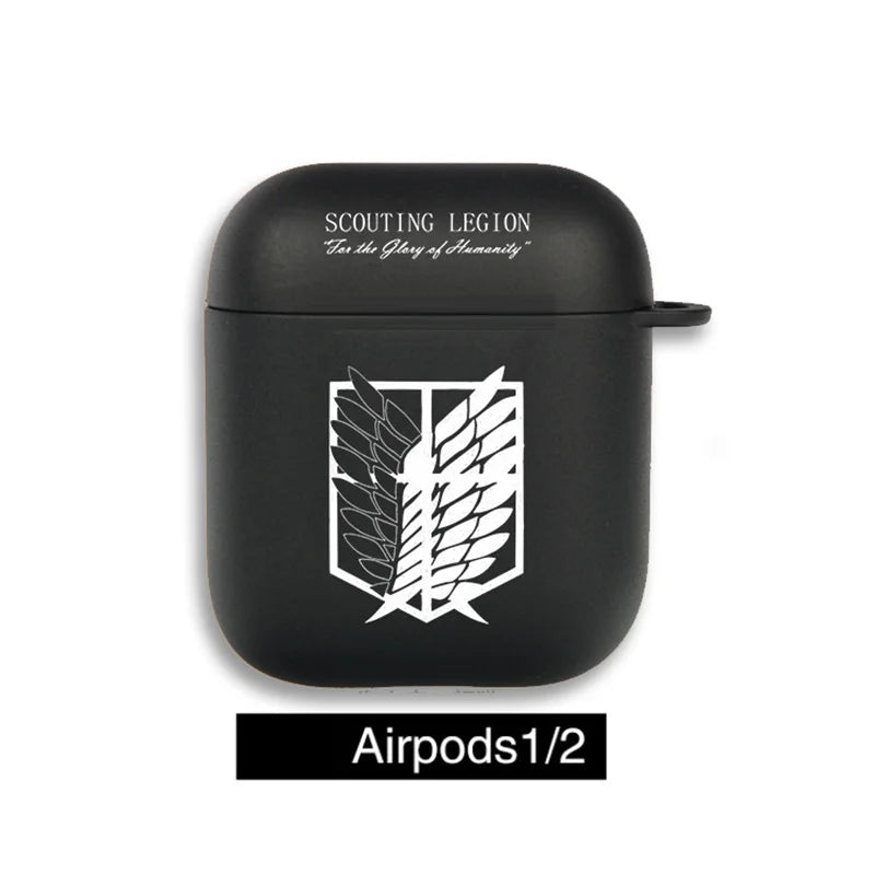 Anime Attack on Titan Earphone Case For Apple iPhone Charging Box For AirPods 1 2 3 Pro2 Clear wireless Bluetooth headphone case