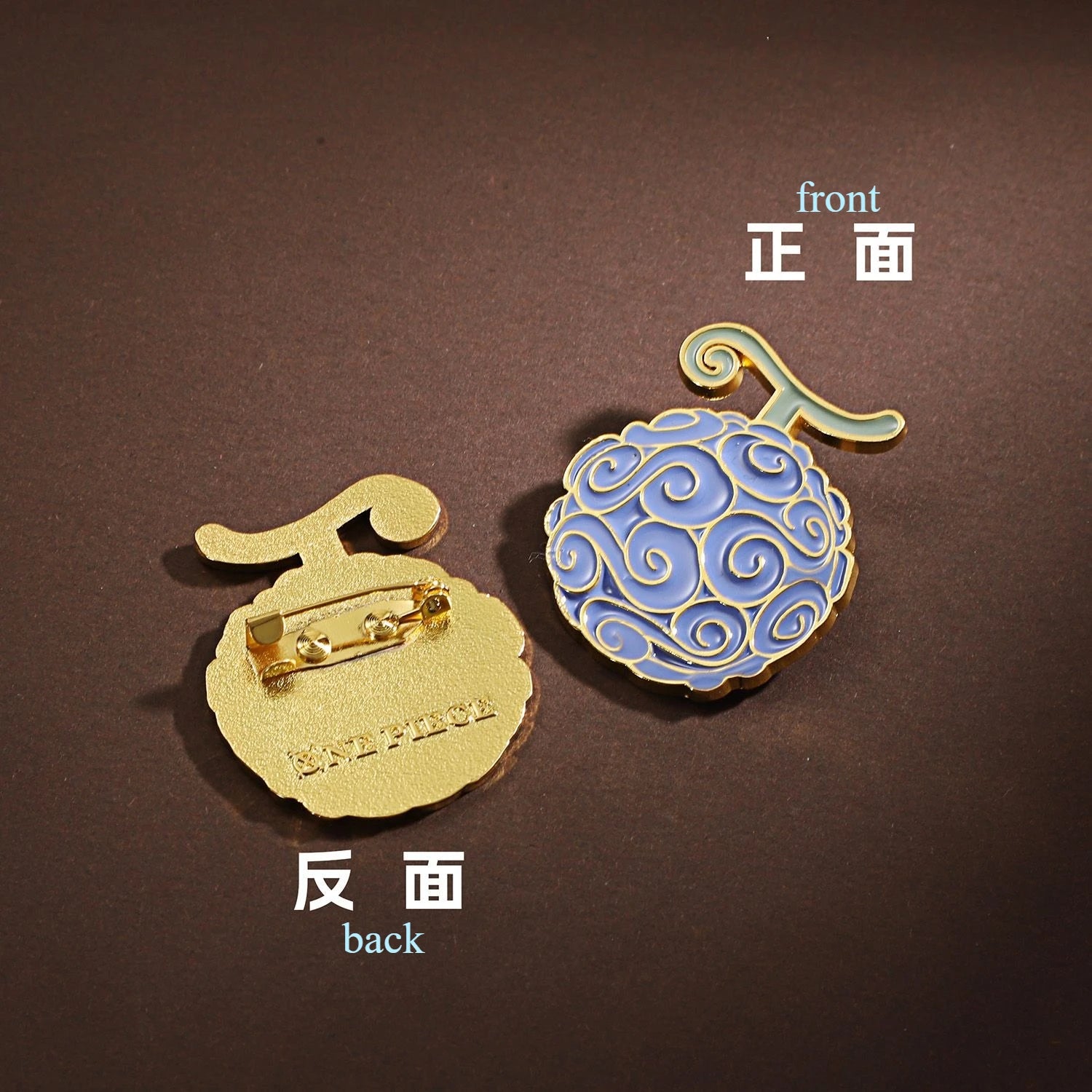 One Piece King Pin Straw Hat One Piece Team Metal Badge Backpack Ace Devil Fruit Medal Couple Luffy Brooch