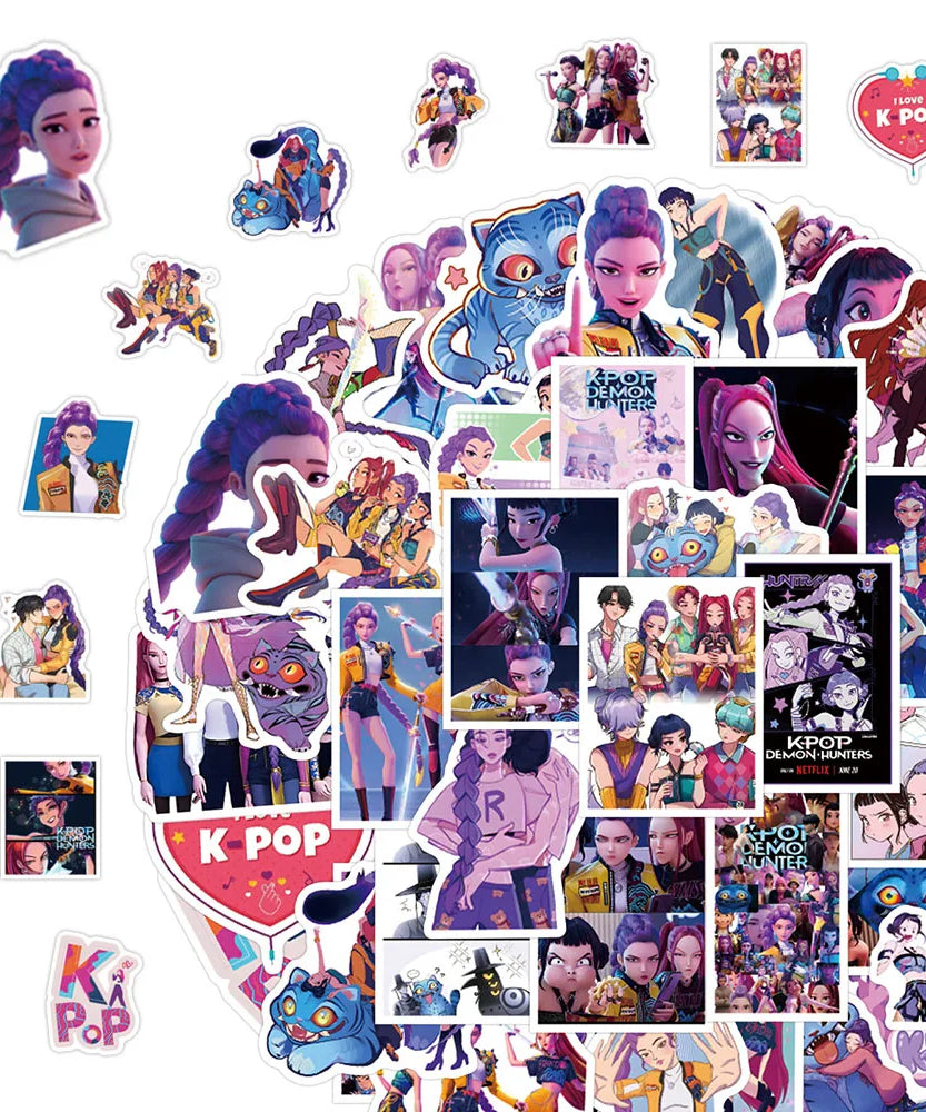 10/30/55PCS Animated Movies KPop Demon Hunters Sticker DIY Phone Laptop Luggage Skateboard Graffiti Decals Fun for Kid
