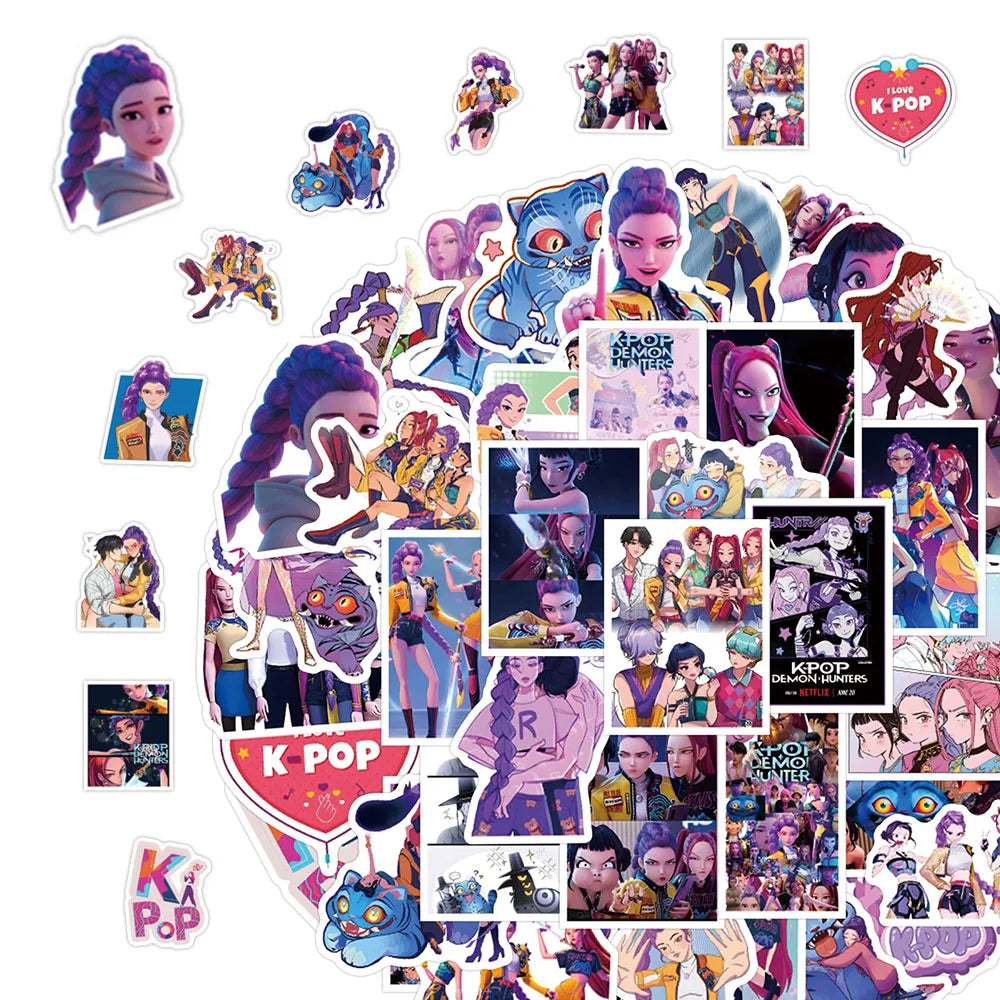 10/30/55PCS Animated Movies KPop Demon Hunters Sticker DIY Phone Laptop Luggage Skateboard Graffiti Decals Fun for Kid