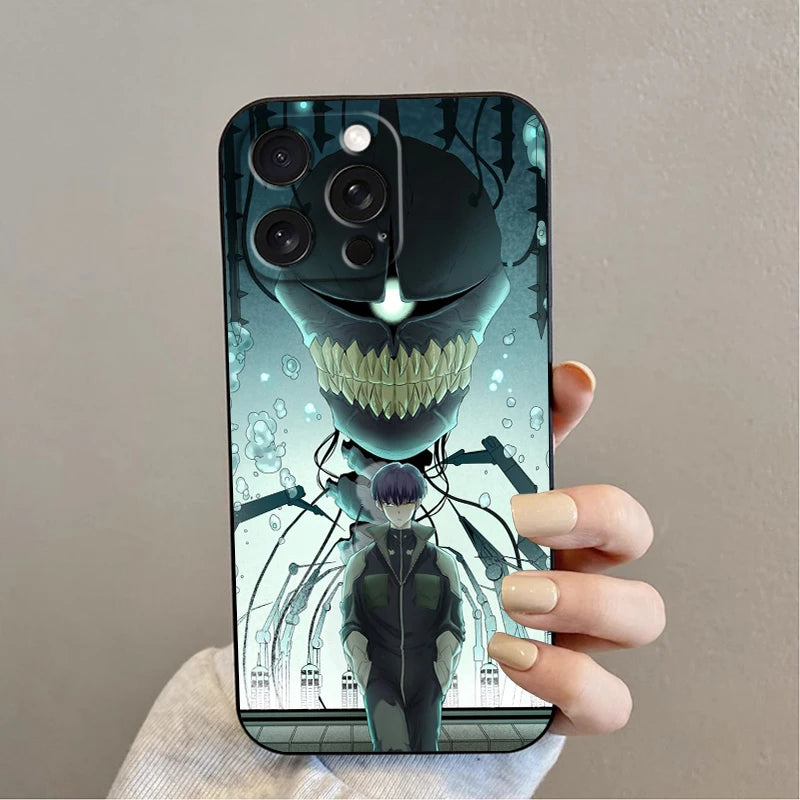Anime K-Kaiju No. 8 Cool For iPhone 15 14 13 12 11 XS XR X 8 7 SE Pro Max Plus Mini Black Soft Phone Case