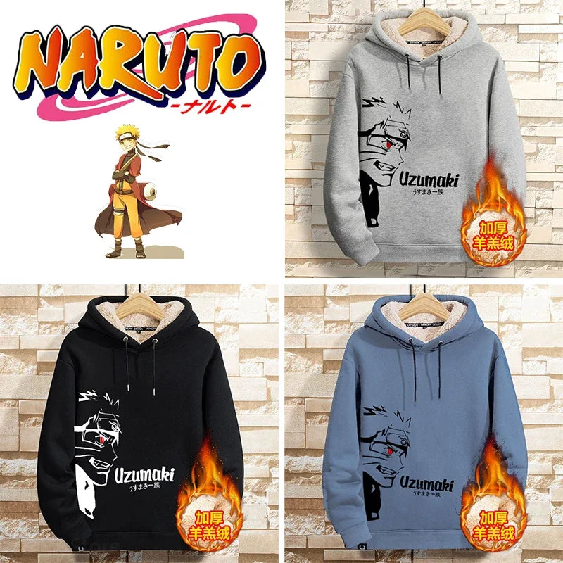 Naruto Sasuke Hoodie Sweatshirt High Quality Clothing Winter Loose Warm Hip Hop Unisex Fashion Pullover Men Hoodie Birthday Gift