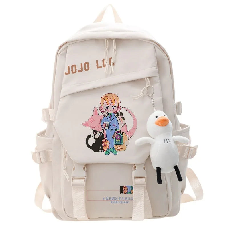 JoJo's Bizarre Adventure Anime Backpack Student School Bag Bookbag Laptop Travel Rucksack Outdoor Boy Girl Gifts