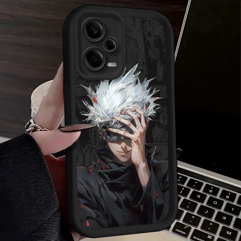 Jujutsu Kaisen Satoru Gojo Case For Xiaomi Redmi Note 13 14 12 11 Pro Plus 5G 12S 11S 10S 10 9 Redmi 14C 13C 12C 12 4G A3 A3X