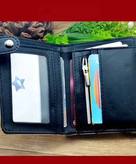 Anime Jujutsu Kaisen Gojo Satoru Bifold Short Men's Wallets Card Holders Purse