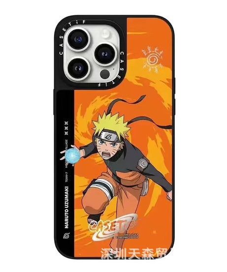 One Piece x Naruto Mirror Phone Case – Anti-Fall Collection for iPhone 16 Pro Max