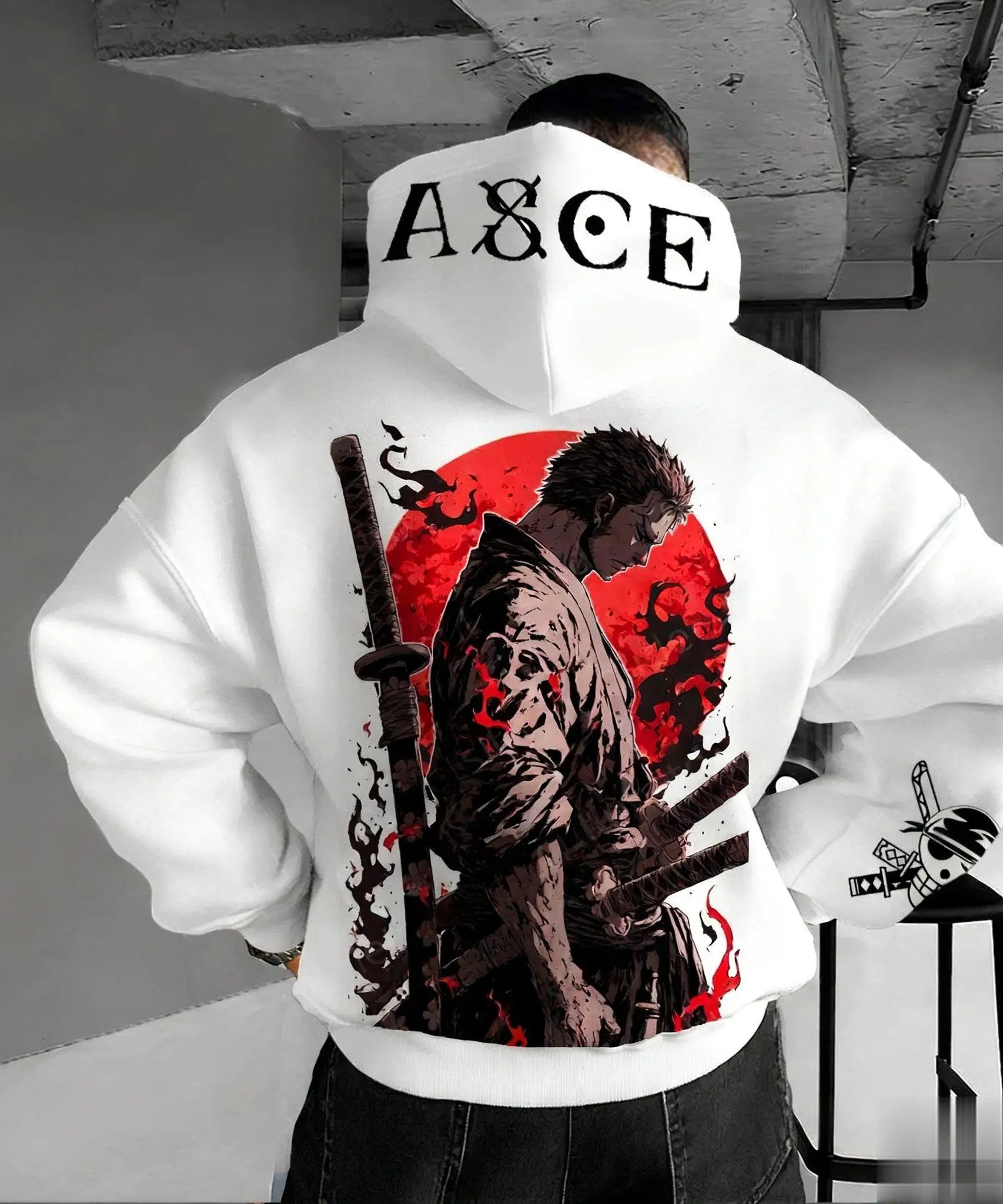 Anime One Piece Zoro Print Hoodie Men Women New Spring Autumn Casual Streetwear Cosplay Jacket Pullover Sweatshirt Fashion Tops