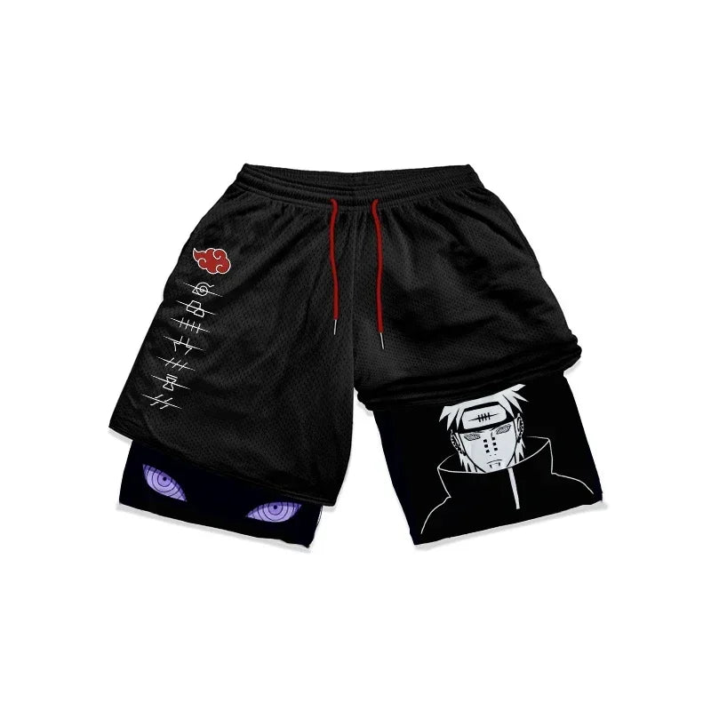 Anime Naruto Athletic Gym Shorts – Quick-Dry Workout & Running Shorts for Men 6