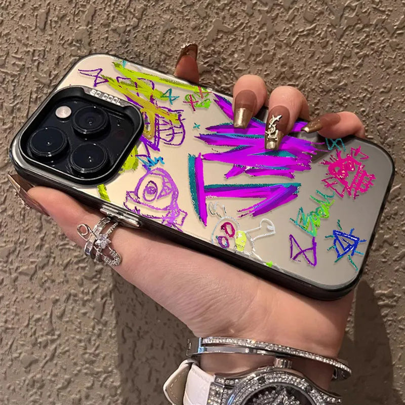 Anime Arcanes Graffiti J-Jinxs For iPhone 16 15 14 13 12 11 Pro Max XS Max 7 8 Plus Phone Case Shockproof Silicone Matte Cover