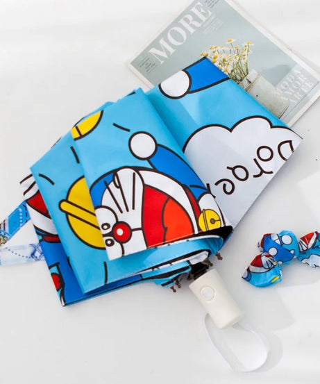 Doraemon sun umbrella cute personality creative fashion folding thickened sunscreen sunshade umbrella holiday gift