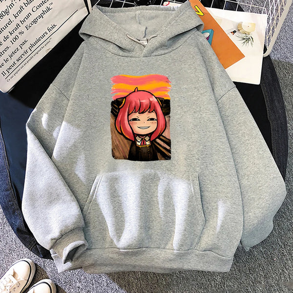 Spy x Family Anya Forger Graphic Fleece Hoodie Harajuku Streetwear