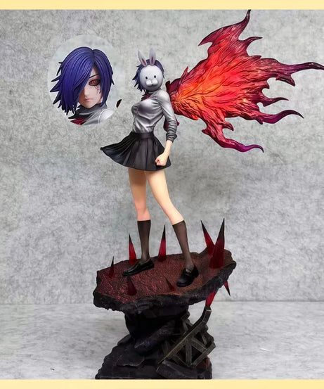 28cm Tokyo Ghouls Figure Touka Kirishima Figures Two Headed Statue Collection Dolls Desk Decora Model Toys Kids Birthday Gifts