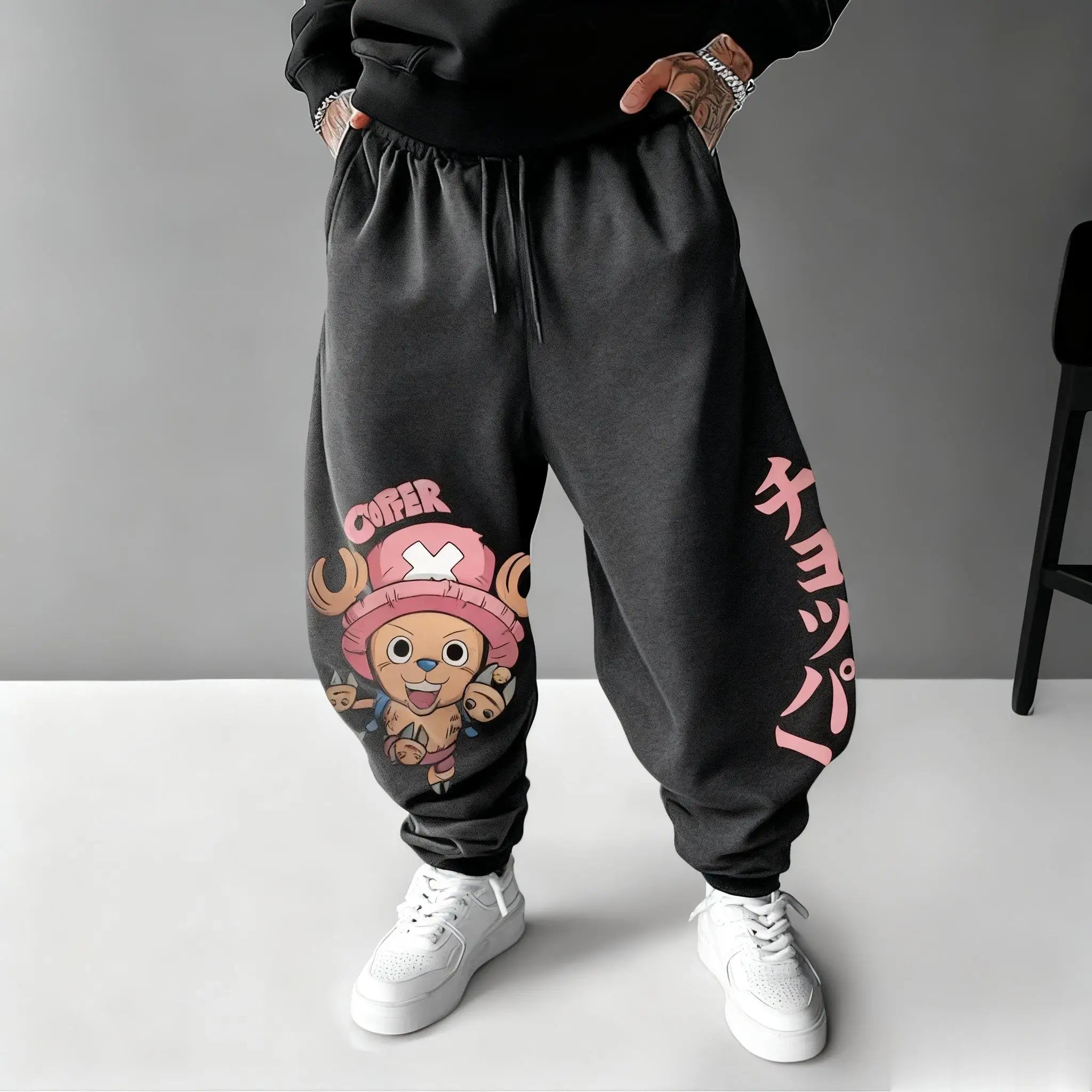 New Autumn One Piece Tony Tony Chopper Anime Print Men's Sports Pants Joggers Casual Streetwear Sweatpants Hip Hop Trousers