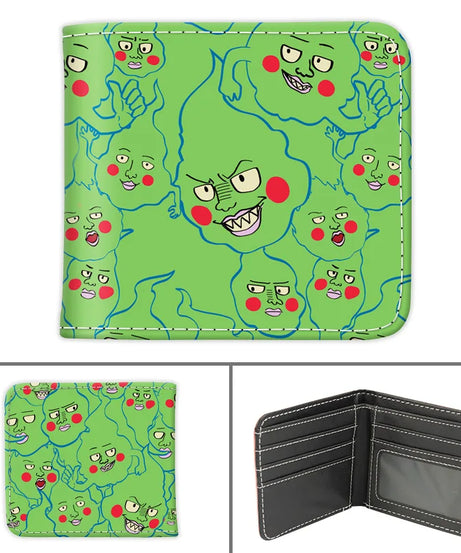 Anime Mob Psycho 100 Short PU Leather Wallet Mobu Saiko Hyaku Folding Purse Gift for Manga Fans