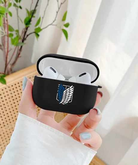 Attack On Titan Anime Earphone Cover For Apple Airpods 1 2 Case Wireless Bluetooth For air pods pro Soft Silicon Cases