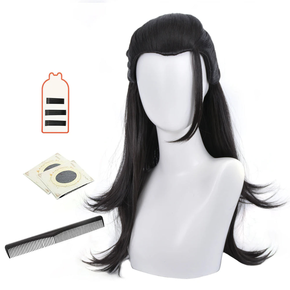 Anime Jujutsu Kaisen Suguru Geto Cosplay Wig – Long Black Synthetic Hair 2