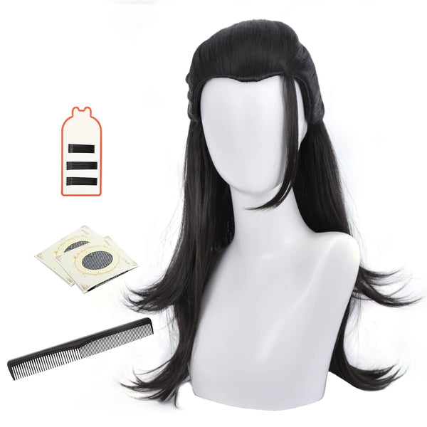 Anime Jujutsu Kaisen Suguru Geto Cosplay Wig – Long Black Synthetic Hair