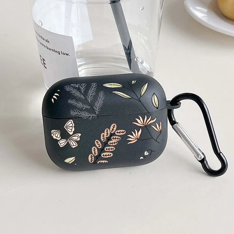 Anime Leaves Pattern Earphones Case for Airpods 1/2 4 3 for Airpod Pro and Pro 2 Protective Cover Gift for Lover Family Friends