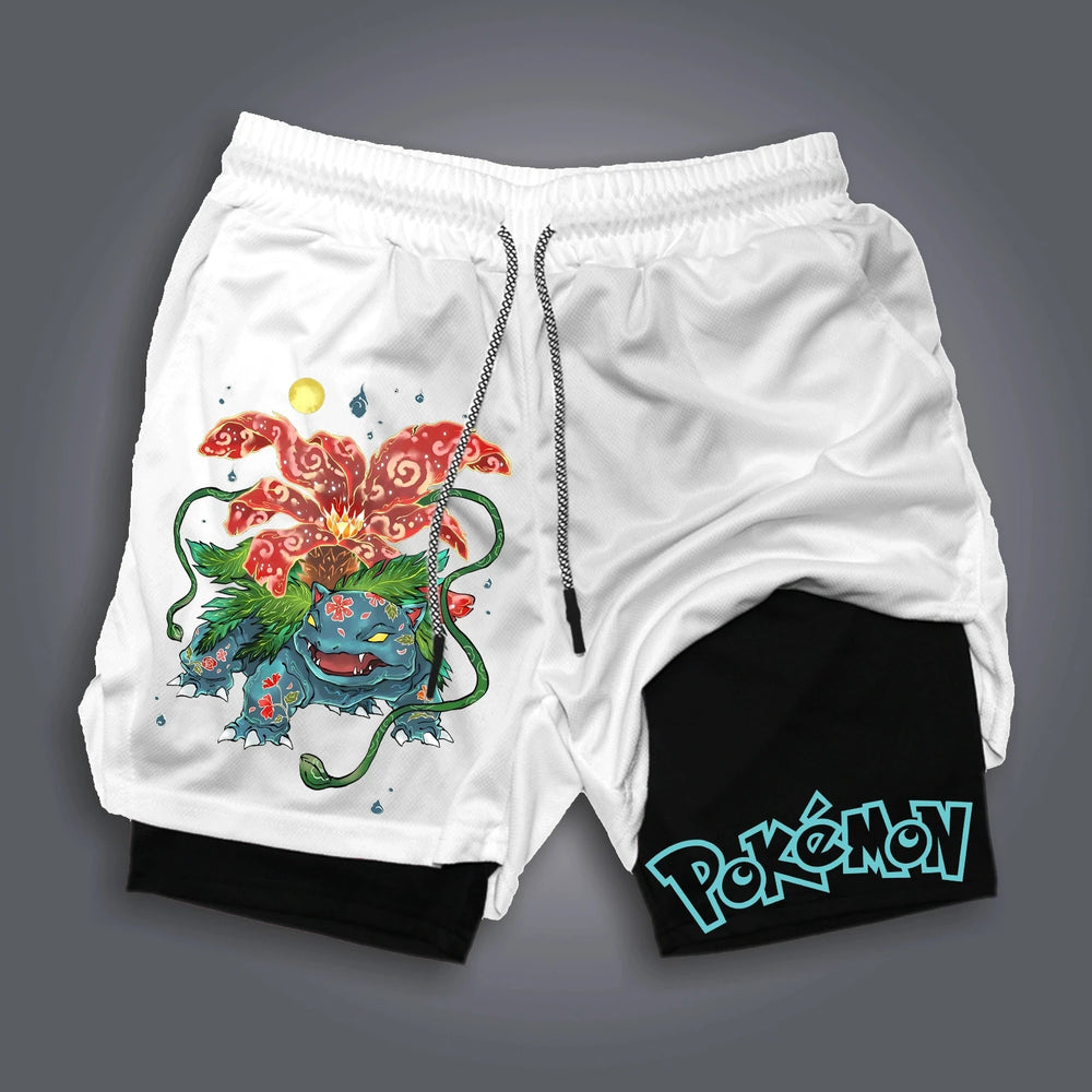 Pokémon Pikachu & Gengar Double Layer Shorts – Premium Breathable Sports Pants for Men 4