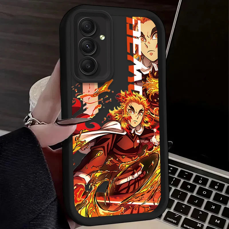 Anime Demon Slayer Phone Case For Samsung Galaxy A14 A15 S21 S22 S23 S24 FE Plus Ultra A25 A35 A52 A53 A54 A55 5G Cover