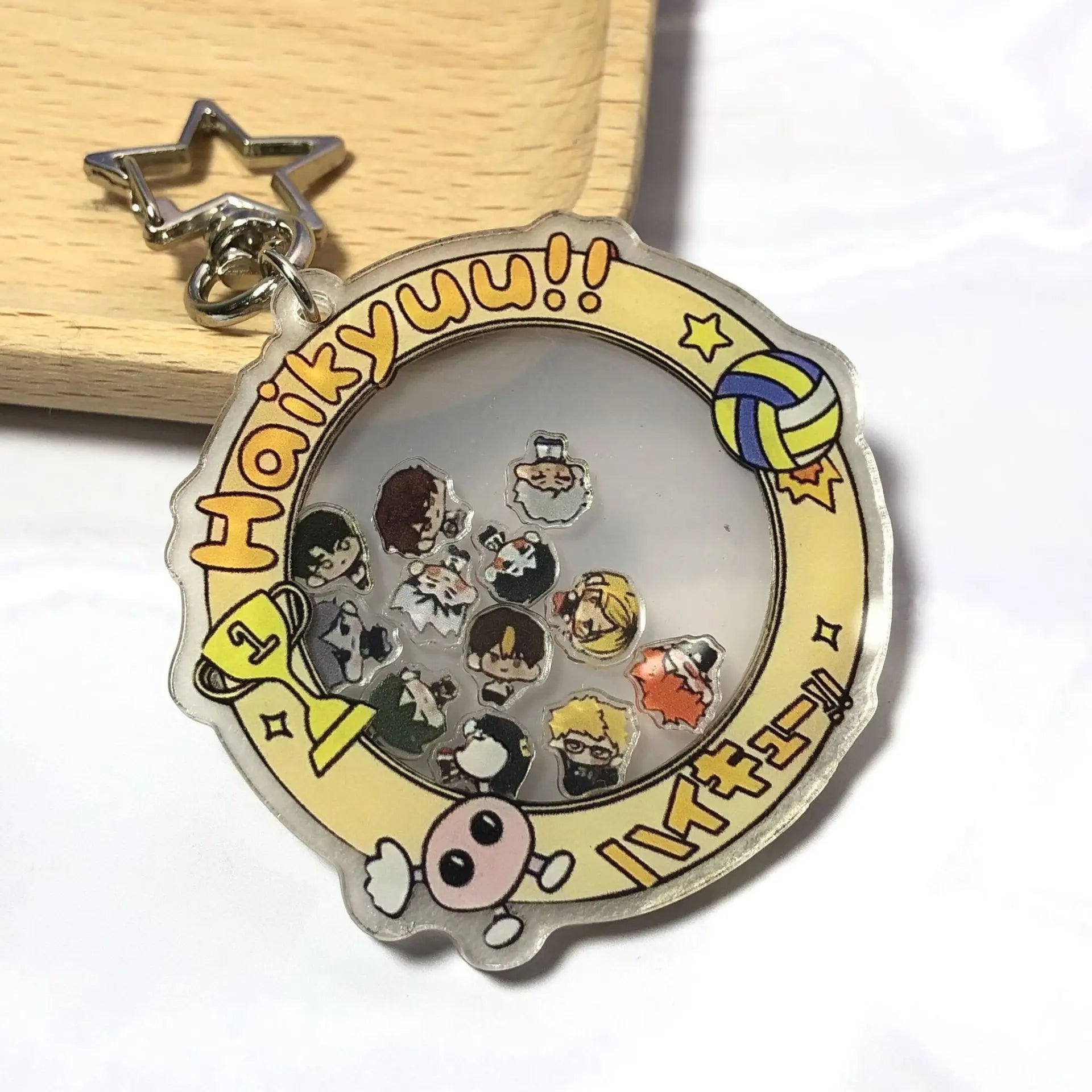 Cute one Piece Personalized Backpack Keychain Pendant Straw Hat Set Acrylic Pendant Rocking Music Student Accessories