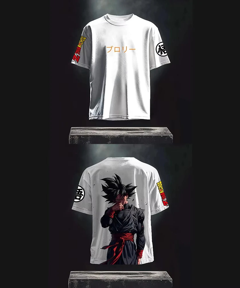 Summer New Dragon Ball Animation T-shirt Men's and Women's Harajuku Loose Casual Children's Parent-child Short-sleeved Top
