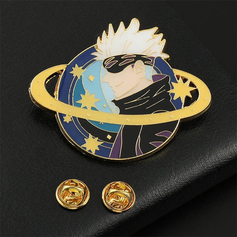 Anime Jujutsu Kaisen Badge Brooch Gojo Satoru Fushiguro Megumi Cosplay Metal Woman Man Pin Broochs Accessories