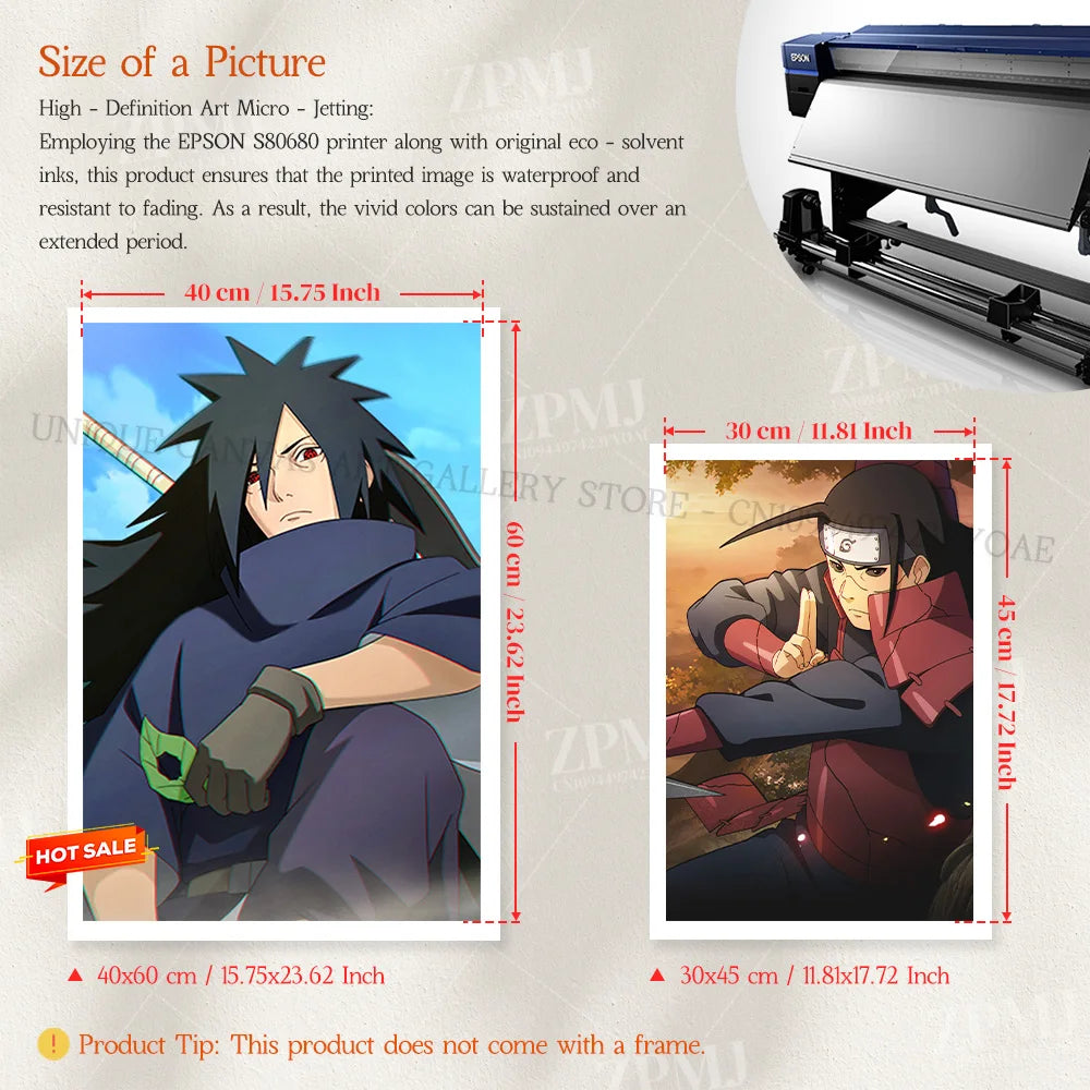 Uzumaki Naruto & Uchiha Itachi Canvas Painting Wall Art – HD Print Poster Home Decor 3