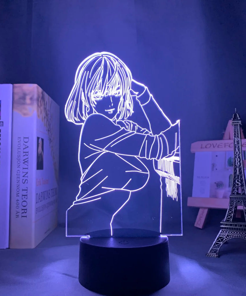 One Punch Man Saitama Figure Led Night Light Lamp for Home Decoration Nightlight Cool Manga Store Decor Ideas Table 3d Light