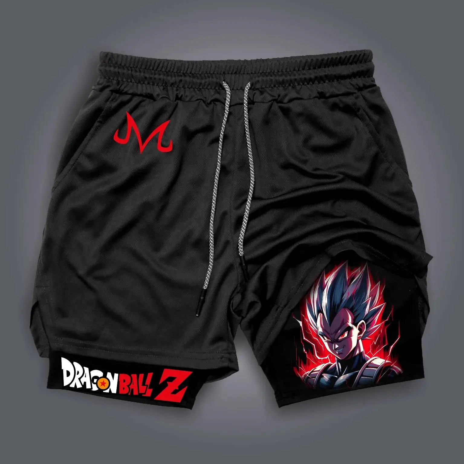 Dragon Ball Anime Men's Shorts Sportswear Quick Dry Gym Pants Double-layer 2 in 1 Shorts Y2k Summer Breathable Streetwear