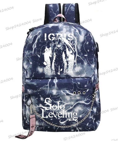 Solo Leveling Backpack – Sung Jinwoo Anime School Bag for Teens & Adults
