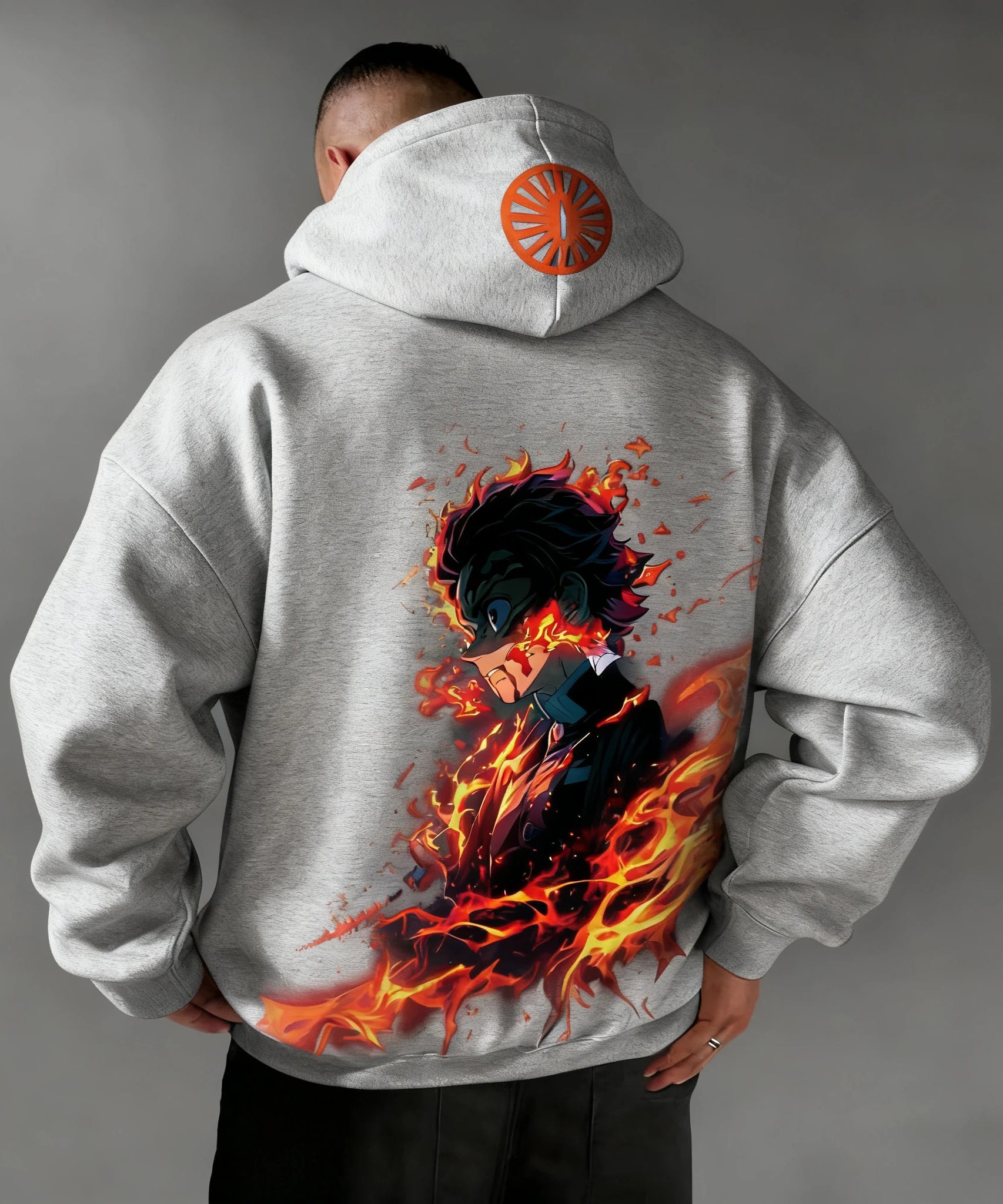 Demon Slayer Autumn/Winter New Men's Hoodie Kamado Tanjirou Anime Printed Loose Casual Hip Hop Parent Child Sweater Top