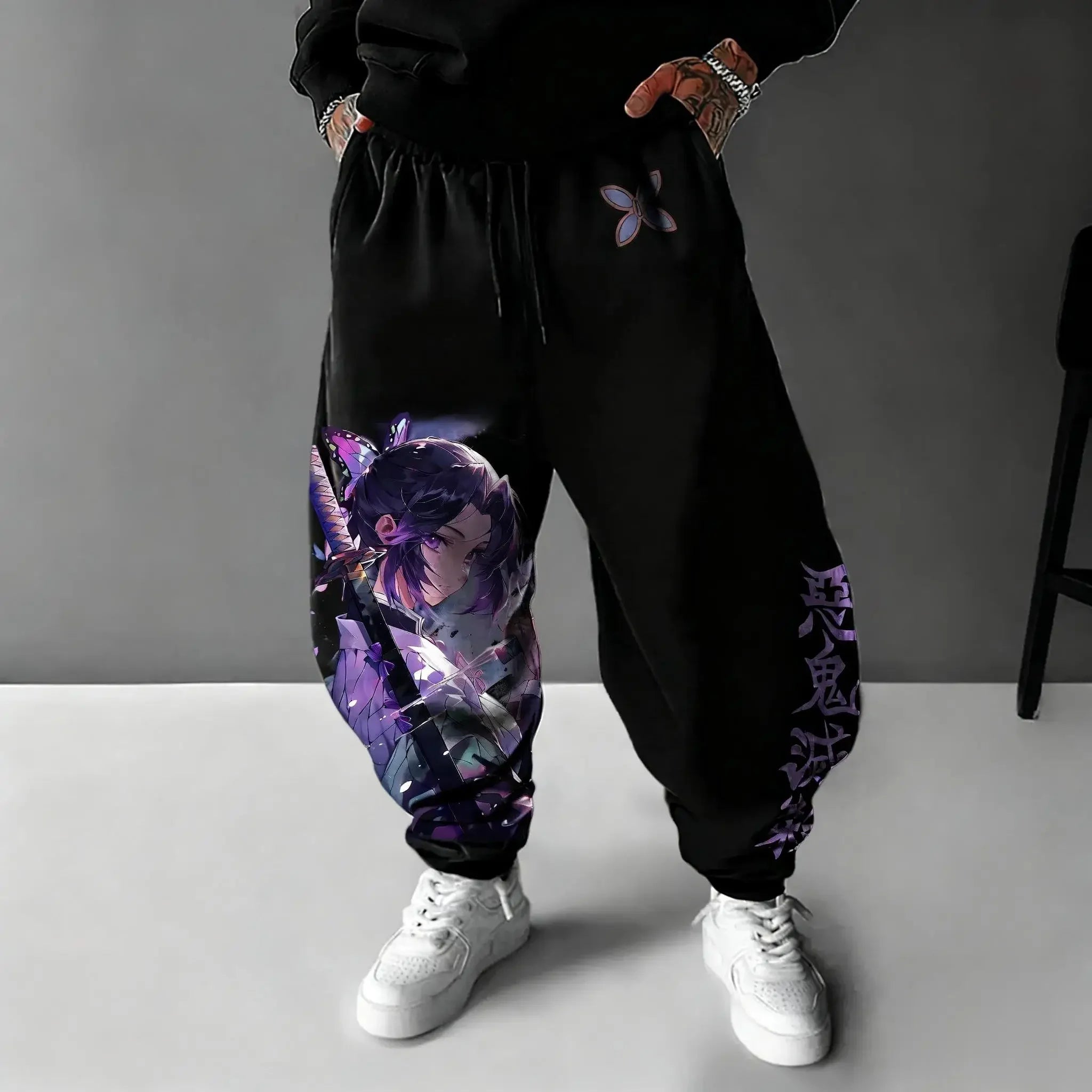 Demon Slayer Sweatpants Autumn/Winter New Men's and Women's Anime Print Harajuku Plus Size Y2K Casual Loose Sports Pants