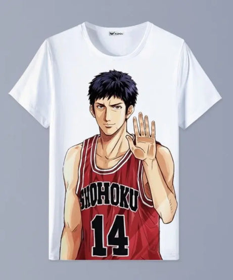 Slam Dunk T-shirt Sakuragi Hanamichi Akagi Haruko Rukawa Kaede Mitsui Hisashi Ryota anime basketball short-sleeved clothes gift