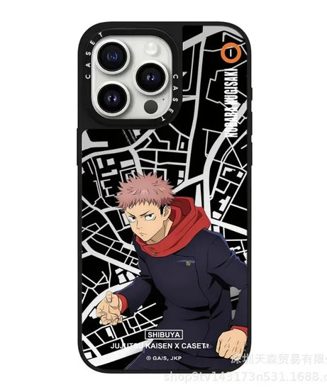 Jujutsu Kaisen Mirror Phone Case – Anti-Fall Anime iPhone 16 Pro Max