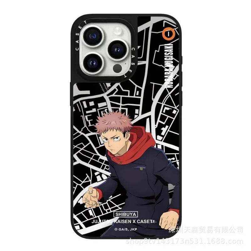 Jujutsu Kaisen Mirror Phone Case – Anti-Fall Anime iPhone 16 Pro Max