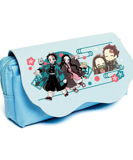 Anime Demon Slayer Student Pencil Case Cute Large Capacity Multifunctional Desktop Storage Bag Practical Gifts