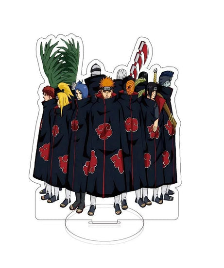 Anime Naruto Akatsuki Uchiha Itachi Stand Model Plate Acrylic Display Desk Decor Figure  Decoration Keychain Friends Gift