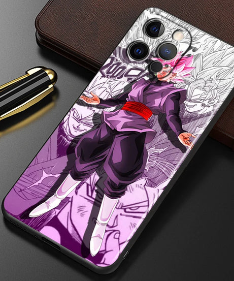 Manga D-Dragon Ball Z Art For iPhone 15 14 13 12 11 XS XR X 8 7 SE Pro Max Plus Mini Black Phone Case