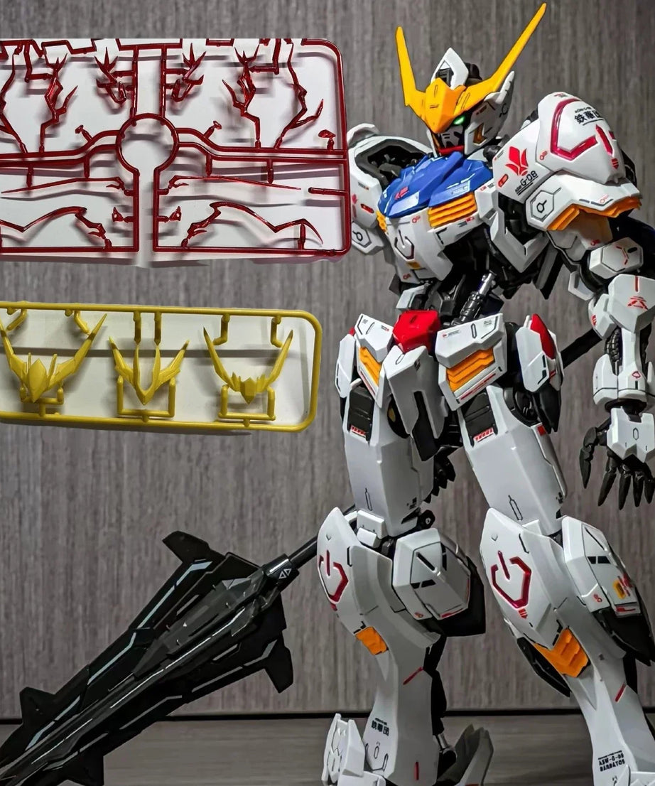 MG 1/100 Asw-G-08 Barbatos 4th Form Mecha Model Kit Assembly Action Figures With Water Decals Mobile Suit Surprise Gift Toys ﻿