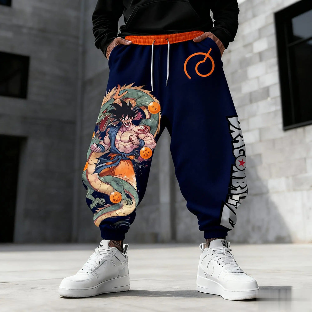 Dragon Ball Goku Joggers — Graphic Print Sweatpants (Y2K)