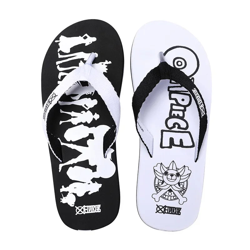 One Piece Roronoa Zoro Slippers Anime Sandals Women Men Home Bathroom Non Slip Flip Flops Outdoor Summer Beach Slides