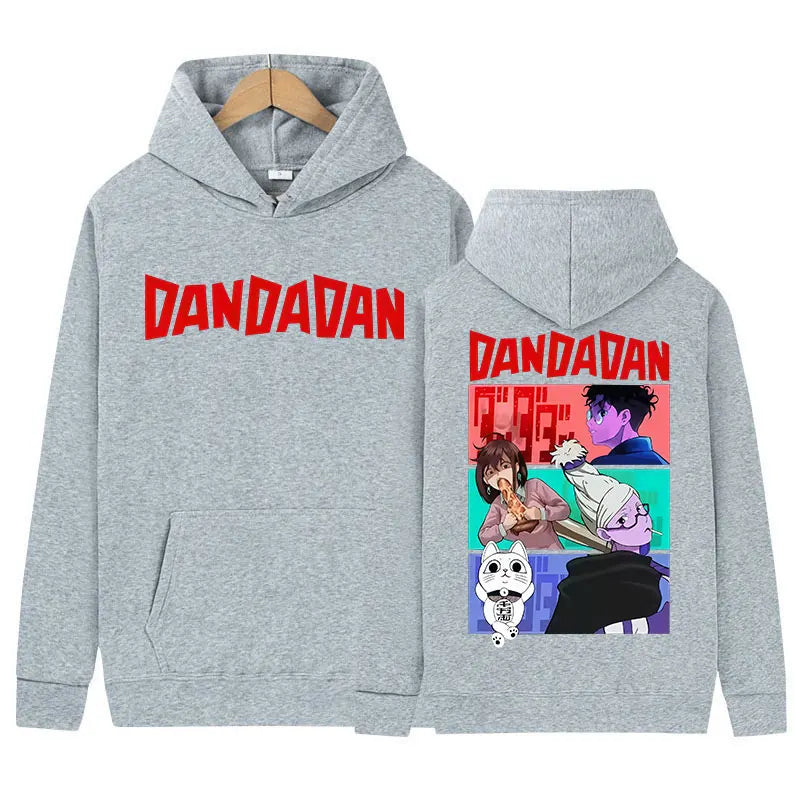 Dandadan Okarun & Momo Graphic Fleece Hoodie Harajuku Anime Streetwear 5