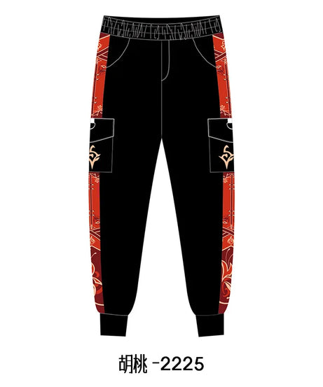 New Genshin Impact Cyno Xiao Zhongli Hu Tao Wanderer Kaedehara Kazuha Cosplay Costume Jogger Trouser Sport Gym Pants Tracksuit