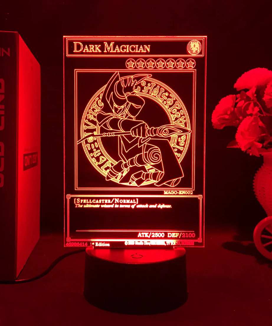 Anime Action Figure Led Night Light Manga Yu Gi Oh Dark Magician Girl for Kid Bedroom Decor Lamp Kawaii Room Decor Light