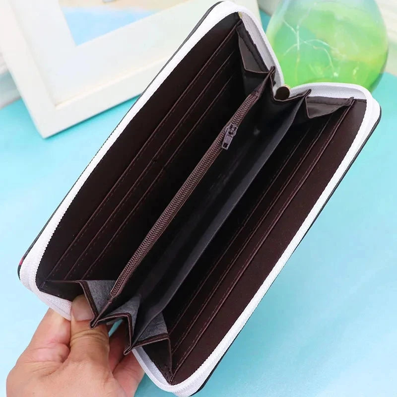 Chainsaw Man Anime PU Leather Multi-Layer Wallets Cosplay Portable Wallet Coin Bag Zipper Purse Gift