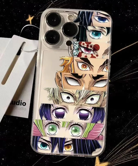 Demon Slayer Clear Case for iPhone 16 15 14 13 12 Mini 11 Pro Max XS X XR 8 7 Plus Washable Shockproof Soft Silicone Cover funda
