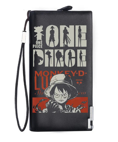 One Piece Luffy Ace Anime Peripheral Zipper New PU Wallet Handsome Personality Boy Print Coin Purse Short Card Pack Holiday Gift